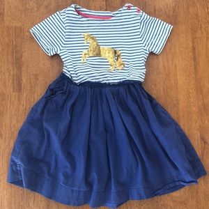 🦄 Mini Boden unicorn sequin dress - 5-6